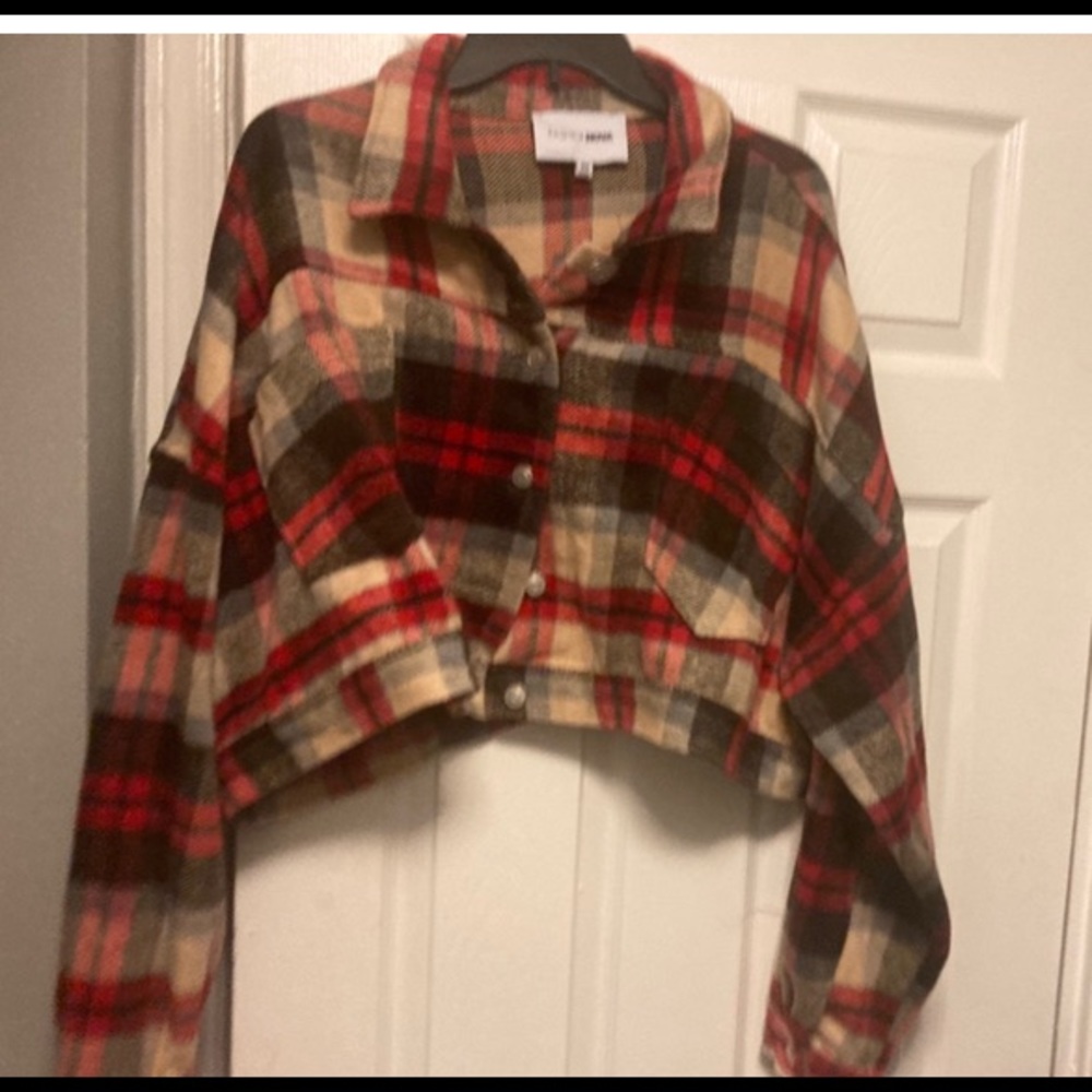 NWT plaid Shacket - Picture 2 of 2